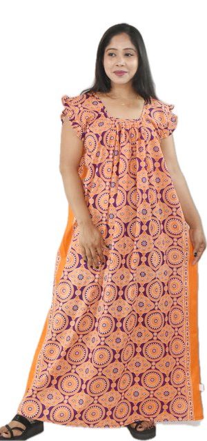 Yellow Sqrare Neck Pleated Sleeve