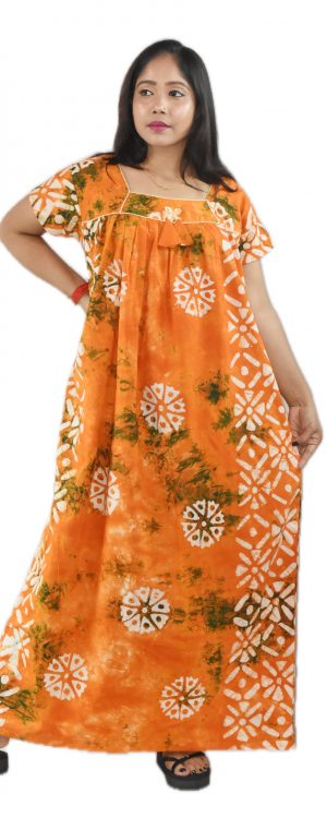 Yellow Square Neck Chord With Short Sleeve