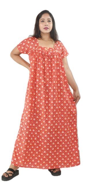 Red Square Neck short Sleeve with Chord